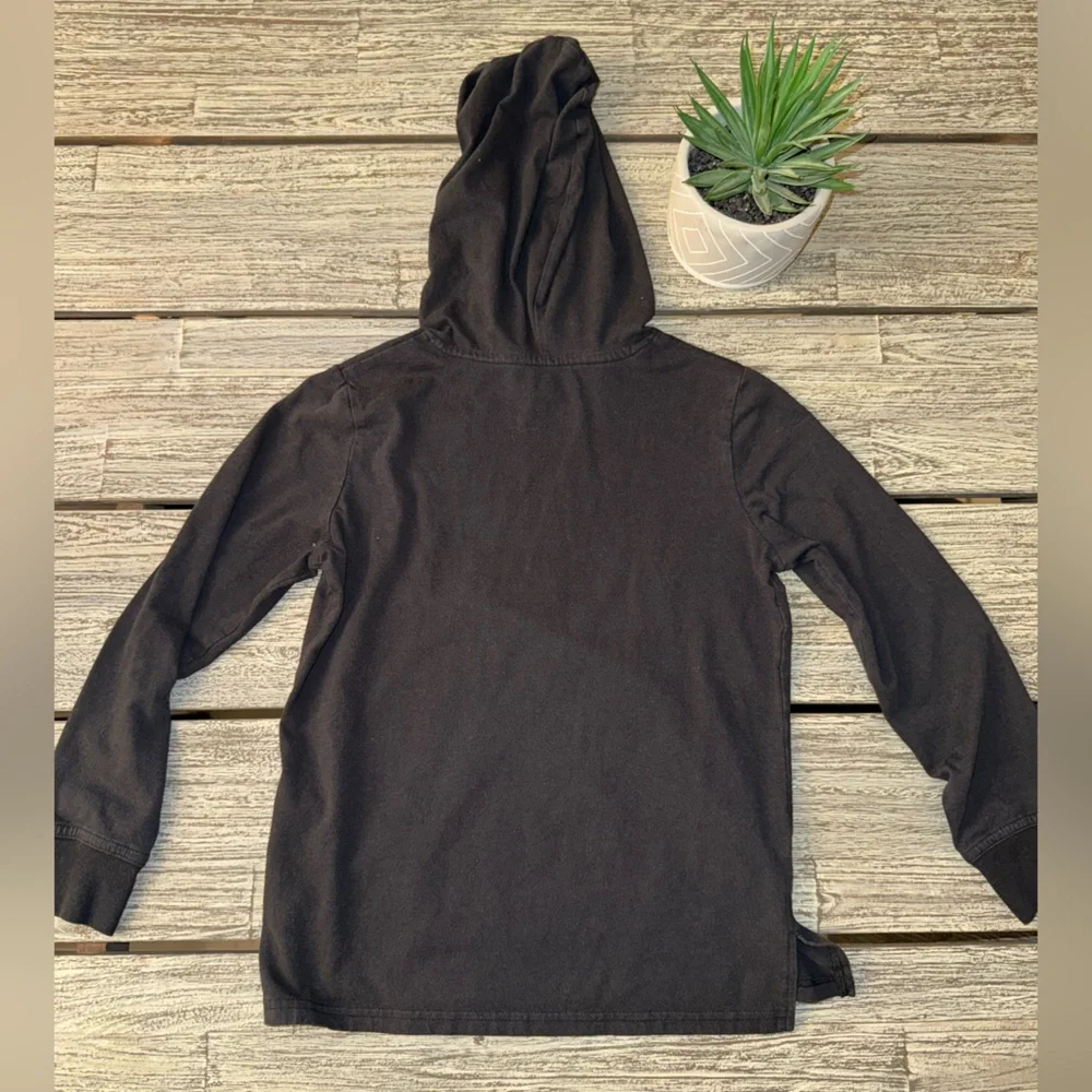 Boys Champion Long Sleeved Hoodie Shirt, Black, Sz Large